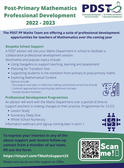 Post Primary maths support page 1