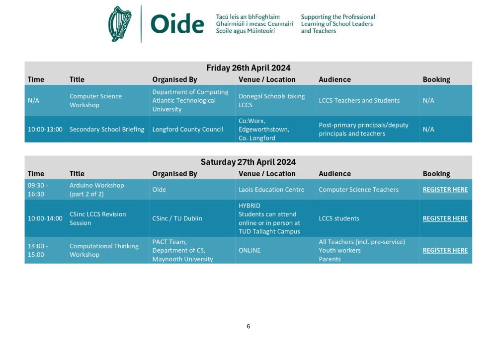 computer science week programme of events page 0006